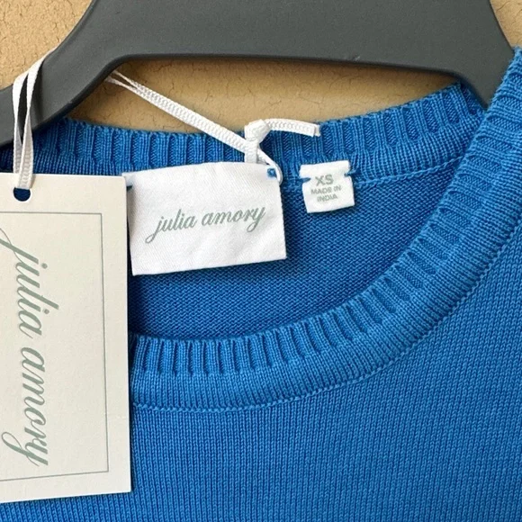 Julia Amory Cornflower Blue Tippi Sleeveless Knit Top - Picture 7 of 7